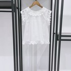 The Garment Peter Pan Collar Lace Trim Back Tie Blouse Cotton Women