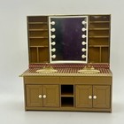 Vintage Lundby Dollhouse Tile   Floral Bathroom Furniture Shower   Double Sinks