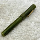 Vintage Fountain Pen Green Celluloid Untested Nib Stamped 14k Warranted 8