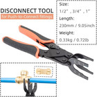 Push-fit Disconnect Tong Tool For Easily Removing Push-to-connect Fittings 1 2in