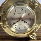 Vintage Quarts Mantle Clock Ship   s Time nautical  Port Hole