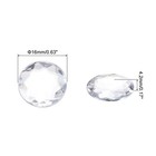 50pcs  Flat Back Round Acrylic Rhinestones 16mm White Crystal Rhinestones