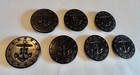 Antique Wwi Us Navy Black Rubber Peacoat Buttons 13 Star Ahr Co Lot Of 7   Extra