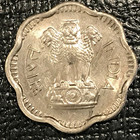 High Grade Unc 1966 India 10 Paise-lamination Error On Both Sides Of Coin-feb777
