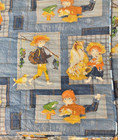 Vintage 70s Sears   Roebuck Tom Sawyer Collie Frog Fish Bedspread Twin Nostalgia