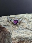 Amethyst Cz February Birthstone Sterling Silver Claddagh Ring New