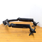 Loctek Full Motion Dual Arm Monitor Desk Mount Computer Accessory Office Equip 