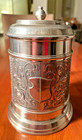 Mullingar Pewter Lidded Celtic Leaf Tankard stein - Irish Craft New With Tag