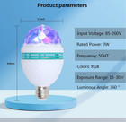 Rgb Rotating Led Disco Party Stage Light Bulb E27 3w Dj Club Lamp 1 2 3 10 Pack