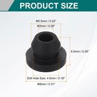 24pcs Rubber Grommets  Mount Dia 4 5mm Id 2mm Firewall Hole Plug  Black