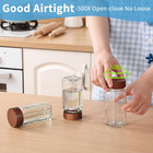 Glass Spice Jars With Labels  34pcs 4oz Seasoning Organizer Jars