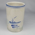 Antique Chinese Porcelain Hand-painted Blue   White Brush Pot Vase Landscape