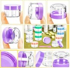 40 Pcs 15g Empty Plastic Containers With Colored Lids Small Makeup Sample