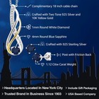 1 12 Cttw Sapphire And Diamond Pendant And Earrings Jewelry Set For Women   925