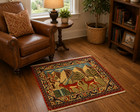 Natural Wool Old Oriental Rugs hand Woven knotted Size Approximately 2 4  X 2 9 