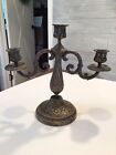 Vintage Bronze Candlabra Made In Greece Set Of 2