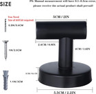 2 Pack Bathroom Towel Hooks Wall Mount Hooks Matte Black Towel Racks Coat Hoo   