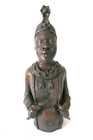 Vintage Benin Bronze Dignitary Or Shaman Sculpture African Art Nigeria