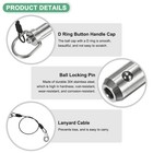 Ball Locking Pins 9 5mm Dia  50mm Usage Length Ring Button Quick Release Pin