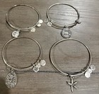 Lot Of 6 Alex And Ani Bracelets Disney Friend Soul Sister Cupcake Starfish
