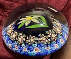 Vintage Perthshire Le Pansies Millefiori Glass Paperweight