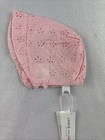Janie And Jack Pink Eyelet Bonnet Baby 0-3 Months