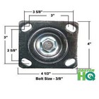 Casterhq- 6  X 2  Heavy Duty Set Of 4 Toolbox Caster- 4  X 4-1 2  Mounting Plate