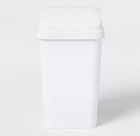13 Gallon Swing Top Trash Can White Kitchen Waste Basket Indoor Garbage Bin