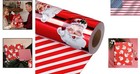 Vintage Santa Foil Christmas Wrapping Paper   17  X 33  Double-sided Design