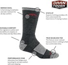 Men s Midweight Hiking Socks With Cushion  Black  Size Xl Freeshippin