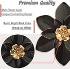 10  Distressed Iron Flower Wall Art  Modern Rustic Metal Wall Sculpture Decor