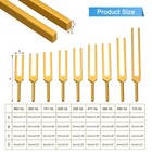9 Pcs Aluminium Alloy Tuning Fork Set Golden Tuning Fork Set