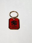 Vintage Car Auto Gold Tone And Red Enamel Cadillac Classy Key Chain Keychain 