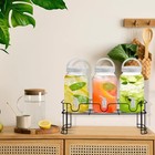 3 Pcs Plastic Drink Dispenser With Stand Beverage As Shown In The Picture