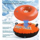 Heavy Duty Snow Tube 43inch Inflatable Durable With Reinforced Handle backrest