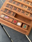 Vintage Wooden Perpetual Wall Calendar 1970s   1980s