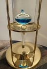 Glass Galileo Thermometer Brass Frame 14 Inch Gold