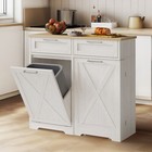 Tilt Out Trash Can Cabinet For 10 Gallon Kitchen Island W  Drawers Freestanding