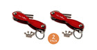 2- Pack Keyfriend Smart Key Holder Keychain Carbon Fiber Organizer Up To 18 Keys