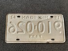 Rare 1962 Michigan Farm License Plate Original Paint Chevy Ford Dodge With Wear
