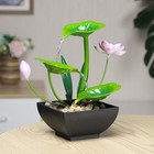 Yoquate Water Fountain Indoor Waterfall Fountain 3 Tier Tabletop Fountain Lotus