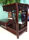 Vintage Oriental Rosewood Chinese 3-teir Pedestal Display Stand Hand Carved