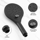 Shower Head Detachable Handheld Matte Black 3 Spray Modes High Pressure Showers