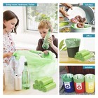 Biodegradable Trash Bags - 13 Gallon Durable Garbage Bag  Pack Of 60  Perfect   