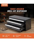 Drill Bit Dispenser Organizer Cabinet Three-drawer For 1 16in To 1 2in