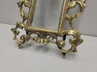 Vintage Ornate Brass Easel Picture Frame Easel Back Victorian Recocco Regency