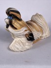 Shih Tzu Living Stone Figurine Statue Large Gold Tan White 10 5lx5 25wx6 25t