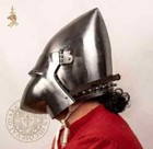 Armor Helmet Steel Medieval Bascinet Helmet Knight Wearable Armor Helmet