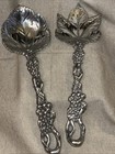Arthur Court 1997 Grapes Leaves Fork   Spoon Aluminum Salad Serving Set