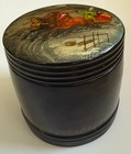 Russian Fedoskino Lacquer Box With Lid Troika Sled Ride Couple Signed Bm 1988